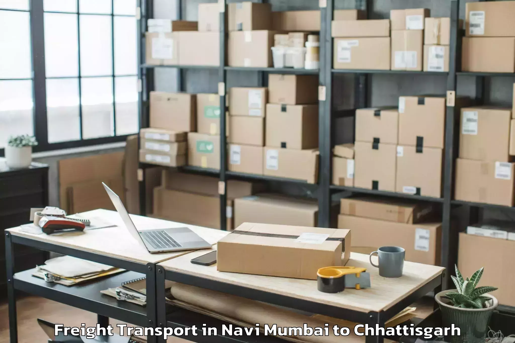 Efficient Navi Mumbai to Manendragarh Freight Transport